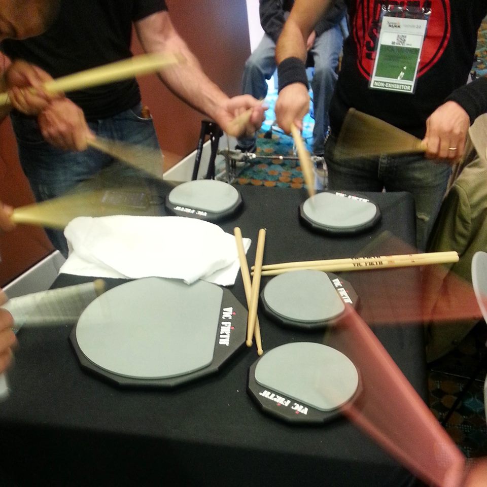 Vic Firth warm up area